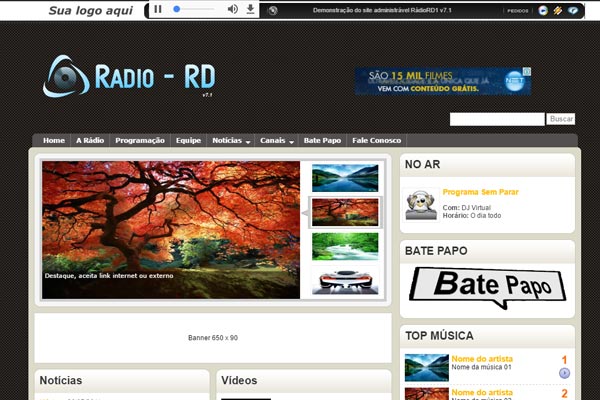 Portal Webrádio RádioRD1 Completo